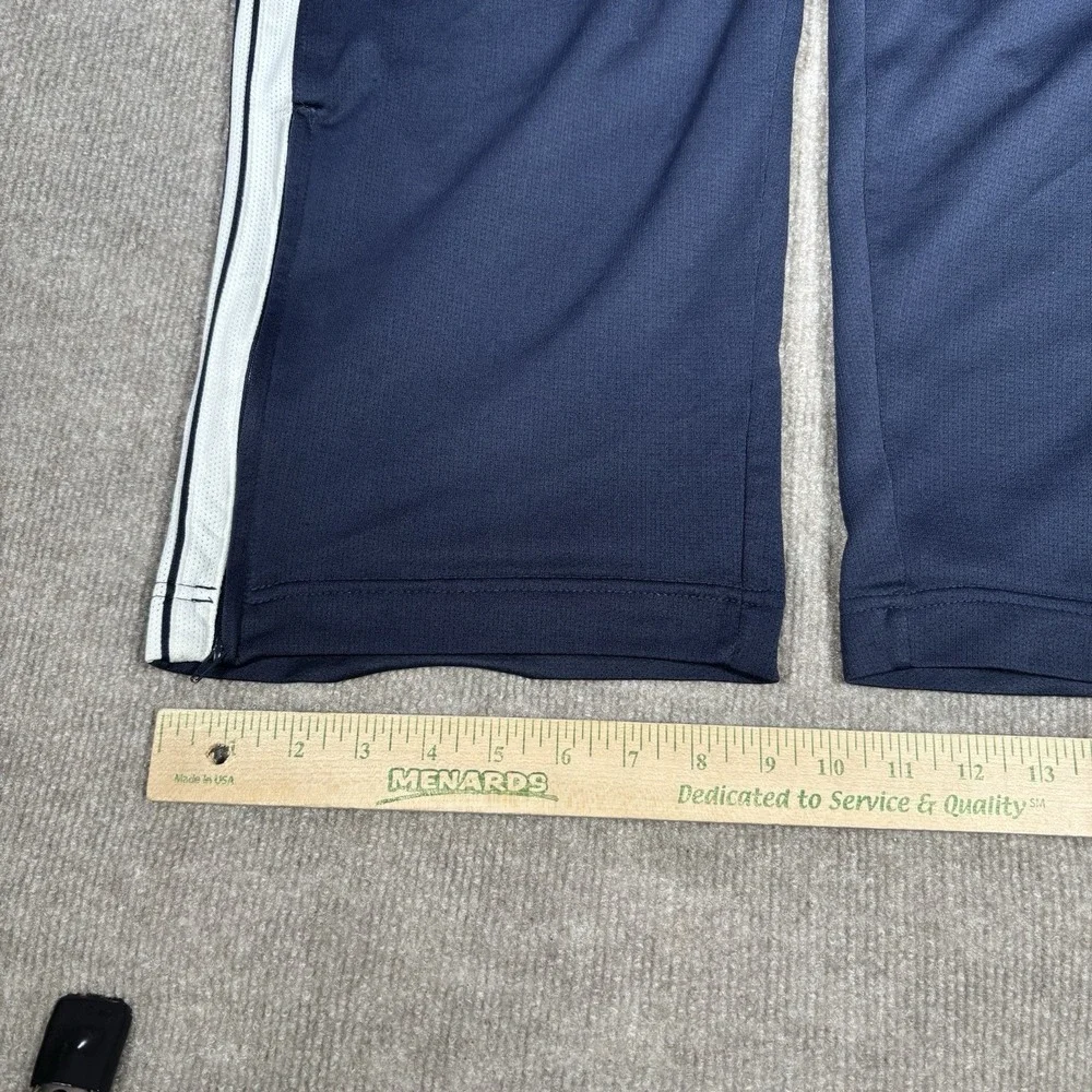 Vintage Nike Track Pants Mens XL Blue‎ Striped Straight Leg Baggy Basketball Y2K